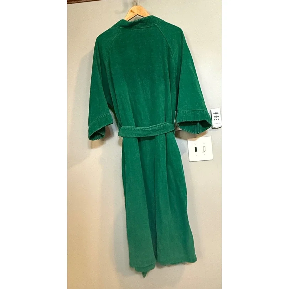 Christian Dior Monsieur Robe Mens One Size Green Good Terry Cloth Vintage CD